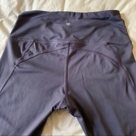 𝅺APANA Charcoal Gray Cropped Leggings With Calf Cutout Detail Size Small (907) - Picture 8 of 10
